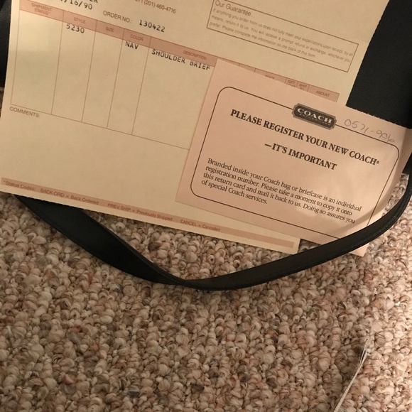 Vintage 1990 Coach Leather Zipper Satchel Unused! - Picture 16 of 16